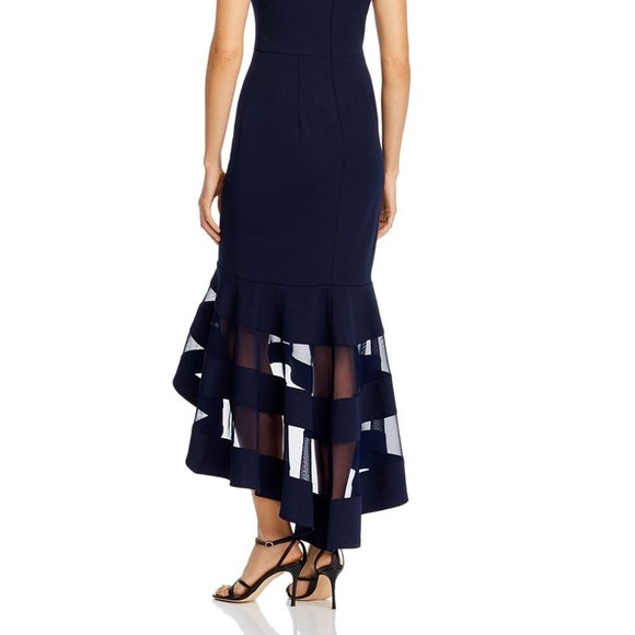 AQUA Double-Strap Illusion-Hem Midi Dress Size 2 - Picture 4 of 13